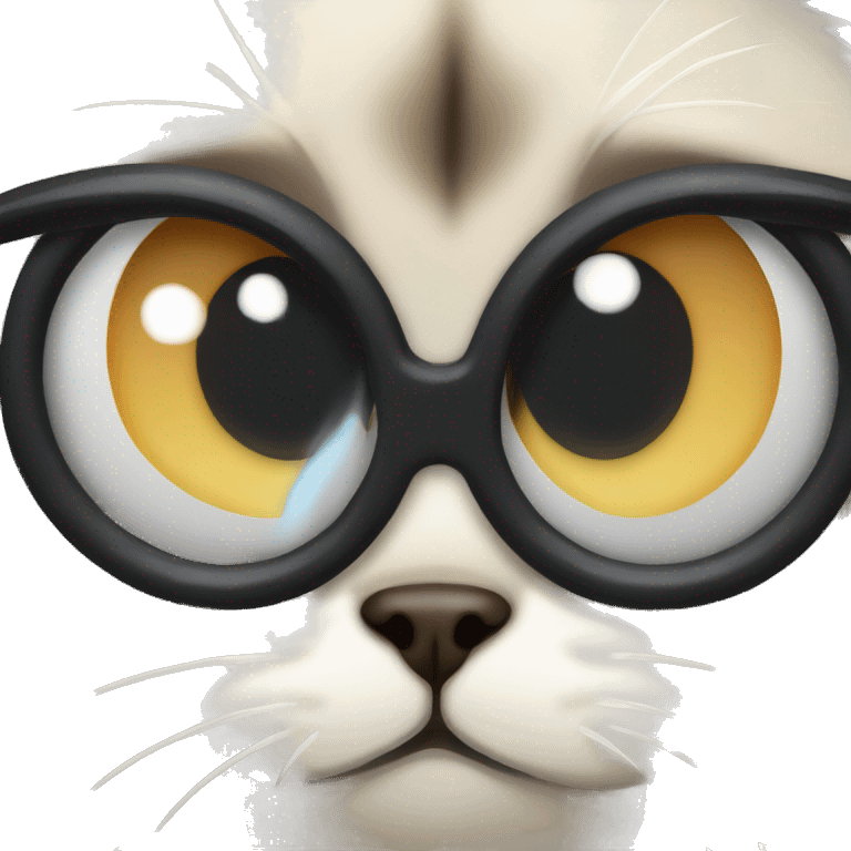 fluffy siamese cat missing an eyeball emoji