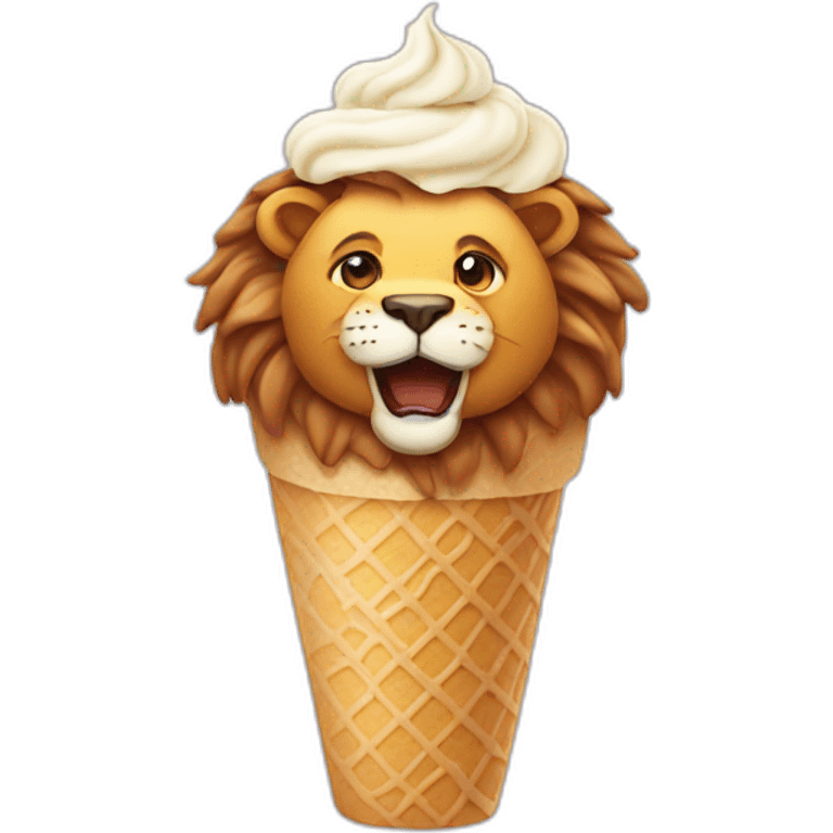 lion ice cream emoji