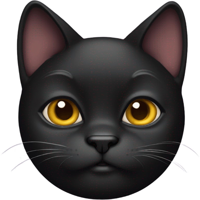 fat black cat  emoji