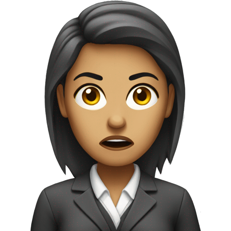 angry female accountant emoji