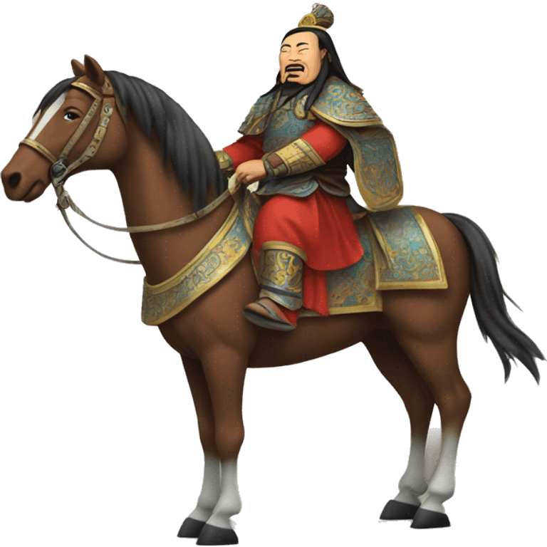 Kublai Khan on horse emoji