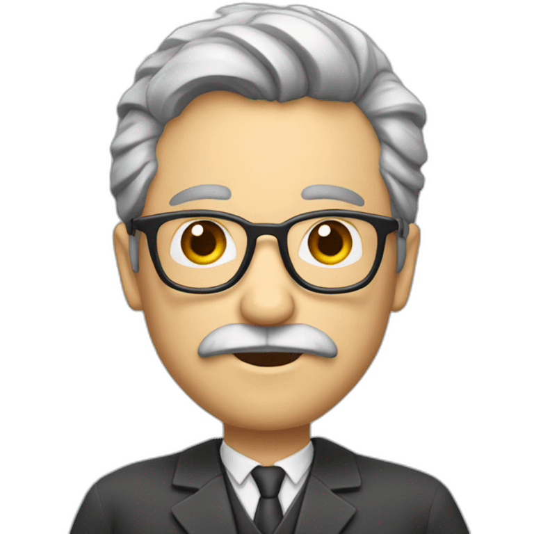 profesor con barba calvo emoji