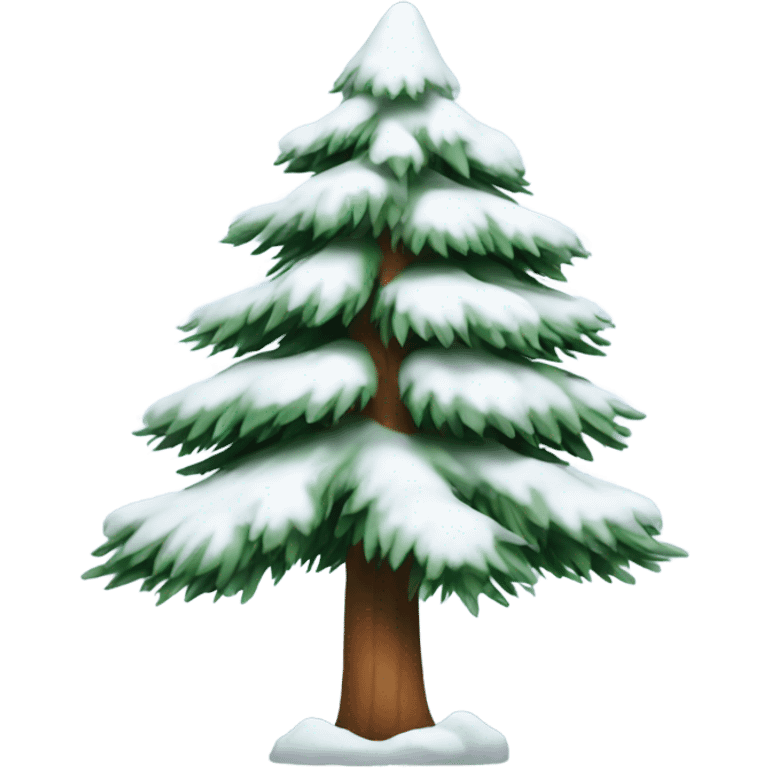 Pine tree with snow emoji