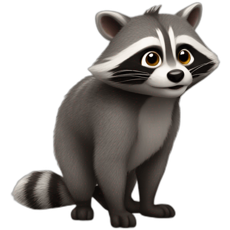 Thomas the train racoon emoji