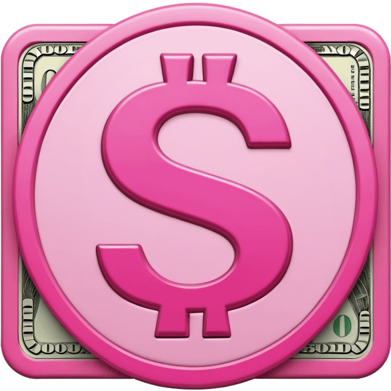 Pink dollar sign emoji