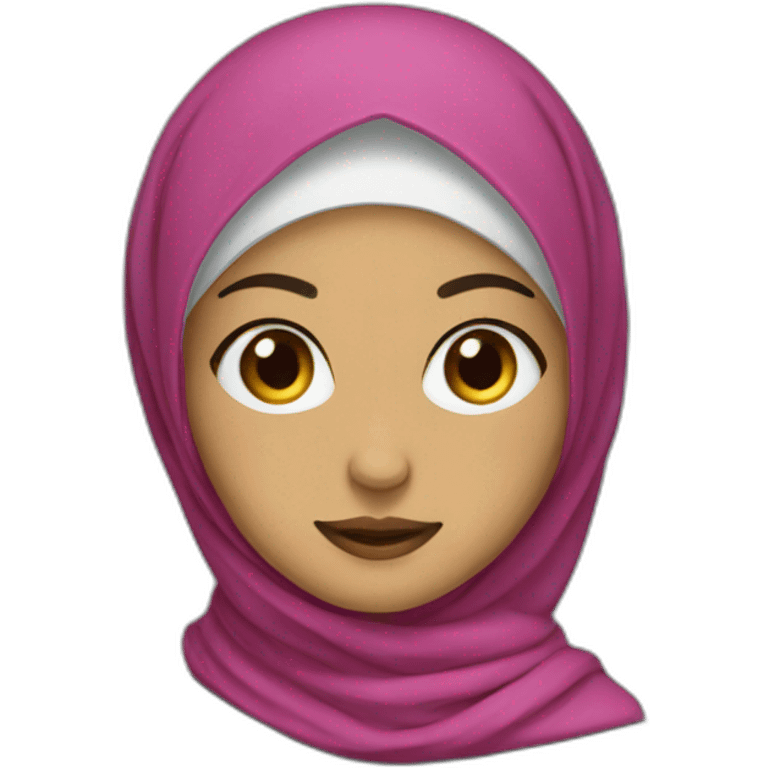 Hijabi girl wearing headphones  emoji