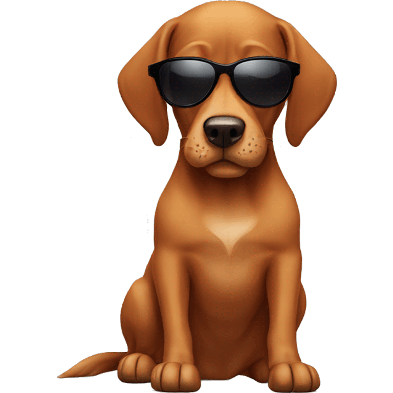 viszla dog with sunglass emoji