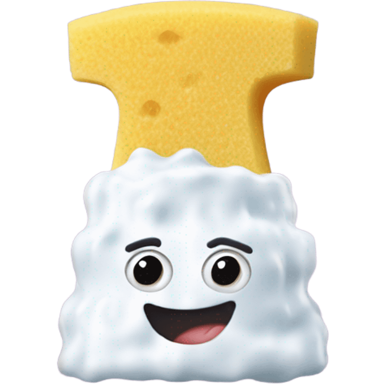 kitchen sponge covered in yogurt emoji