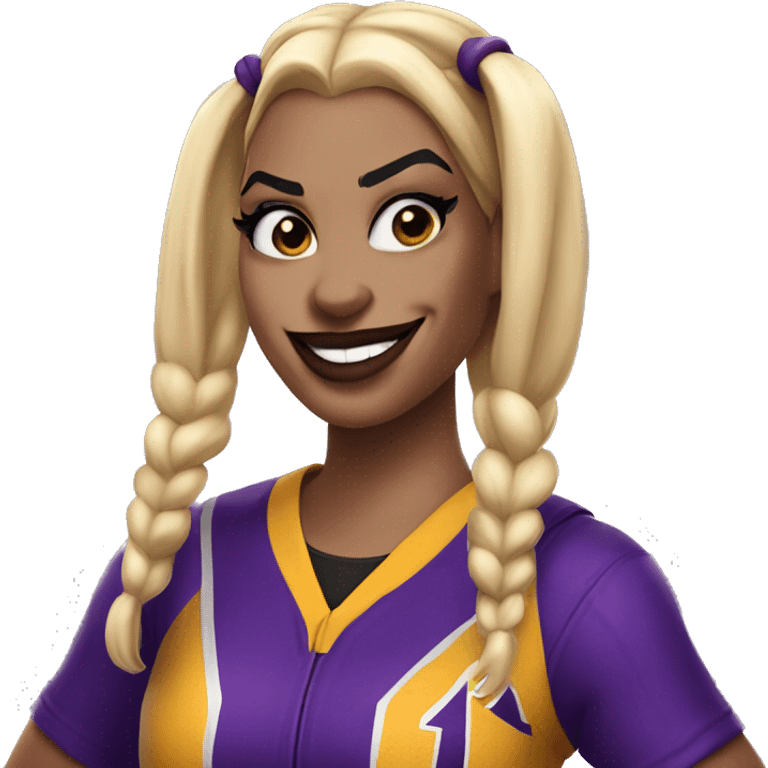 Harley Quinn in Lakers uniform emoji