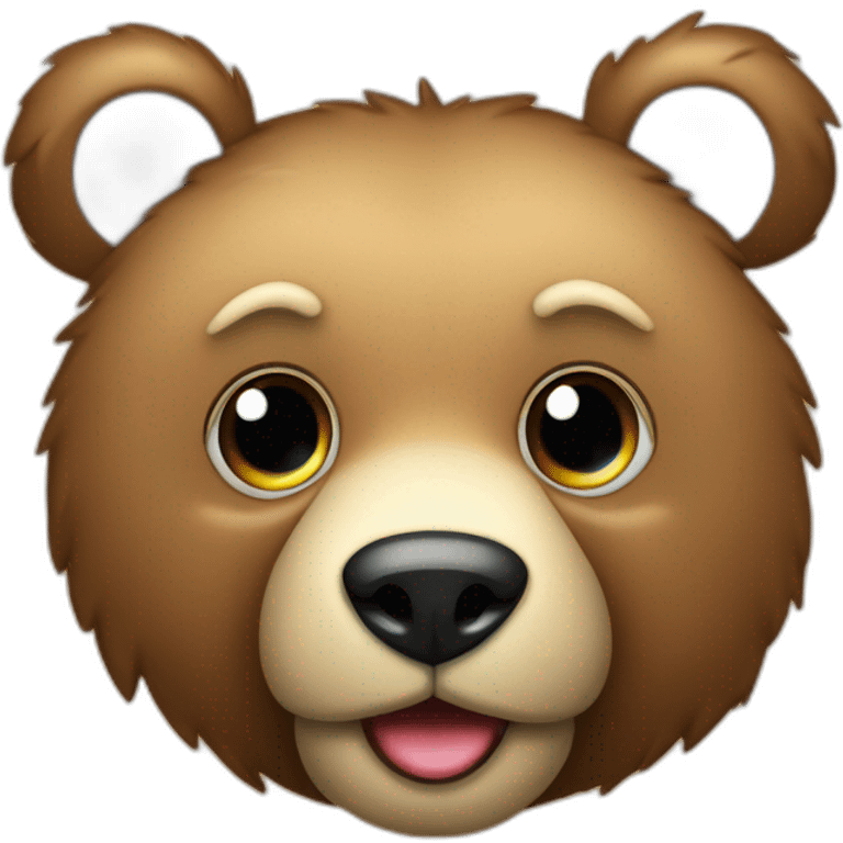 emoji-urso com olhos brilhante  emoji