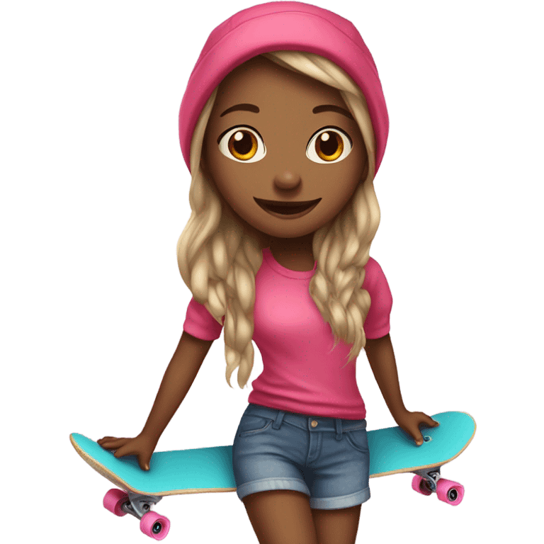 Cute skater girl emoji