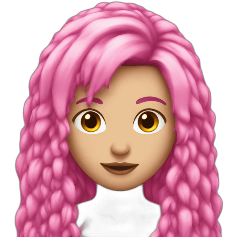 pink-punk-brunet-long-hair emoji