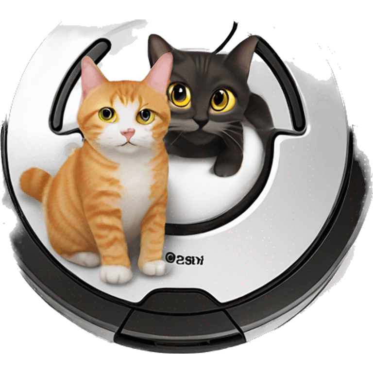 A roomba with a cat on n it emoji