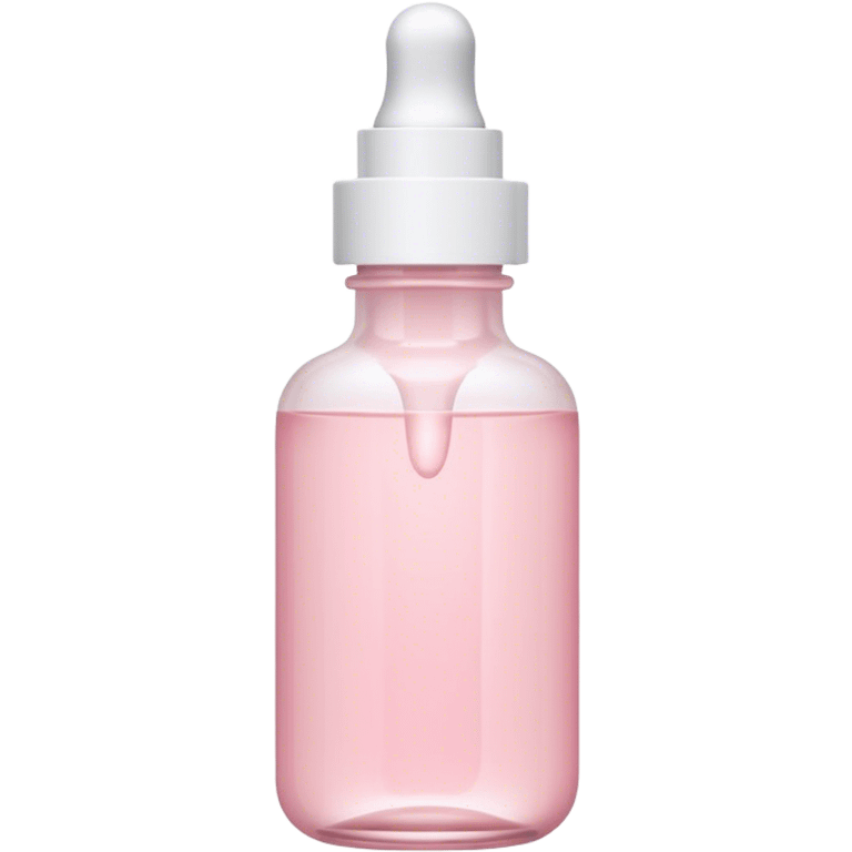 Pale pink serum bottle with white top emoji