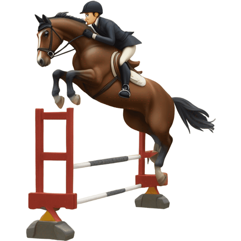 horse jumping with à rider emoji