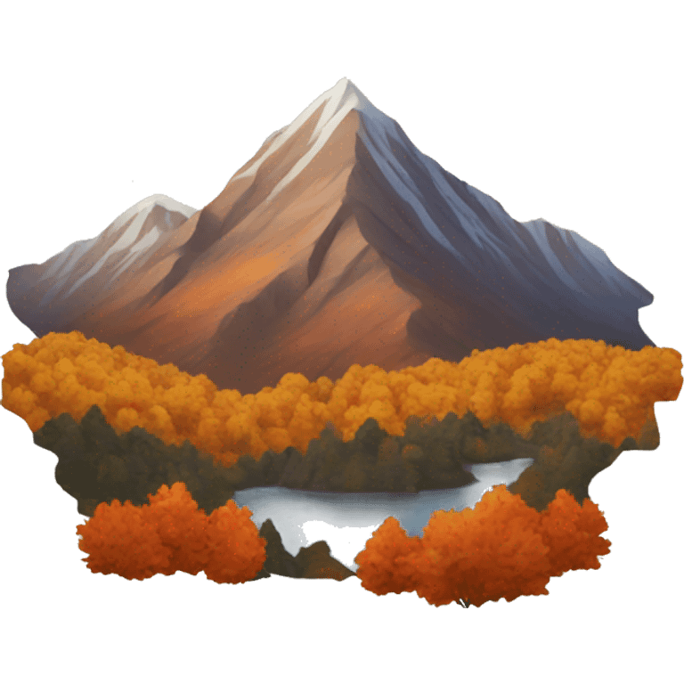 autumn mountain emoji