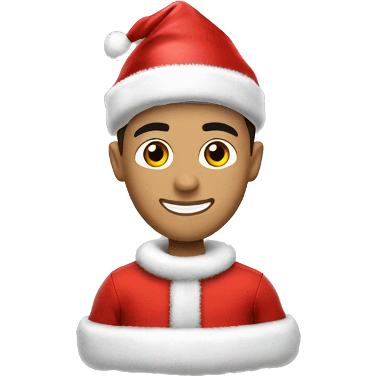 cristiano ronaldo with santa hat emoji