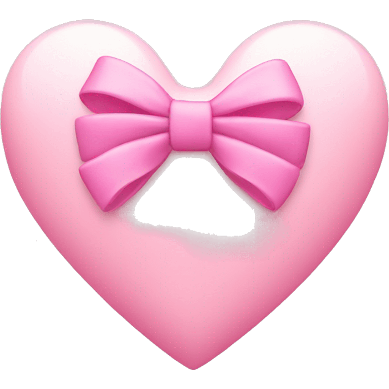 pink bow on light pink heart emoji