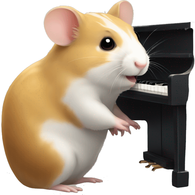 hamster plays piano emoji