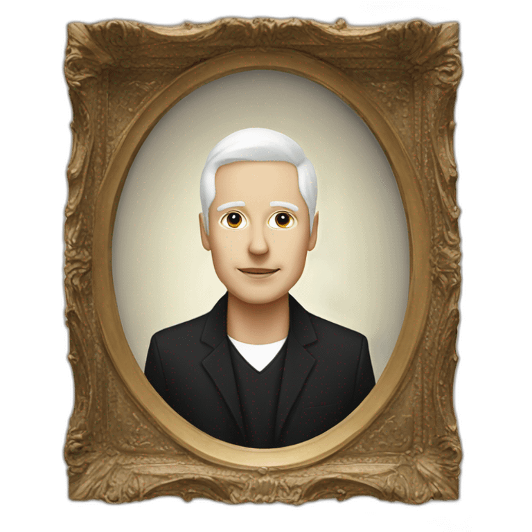 funeral white portrait in a frame emoji