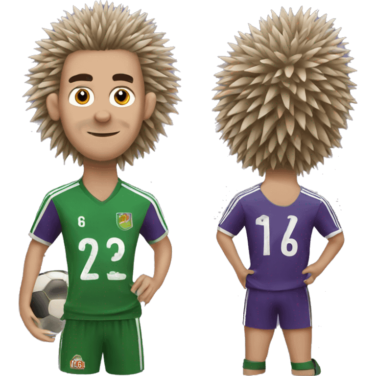 hedgehog a footballer  emoji