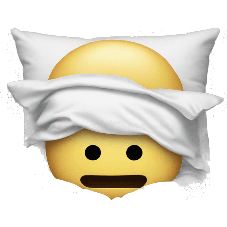 cartoon head buried in pillow emoji