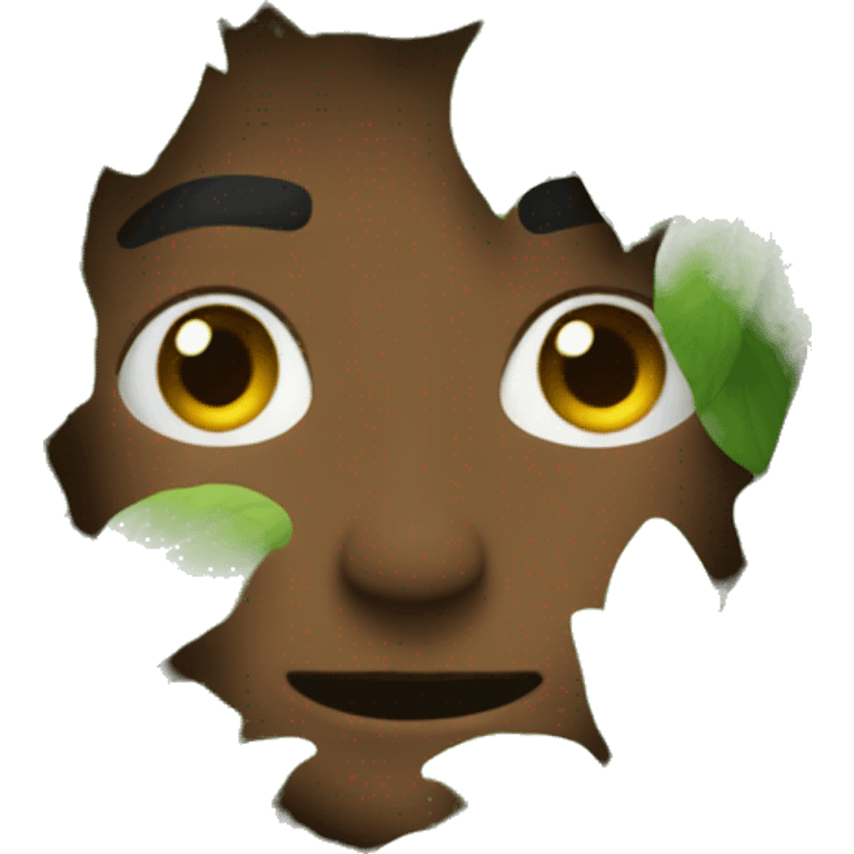 man hiding inside a bush emoji