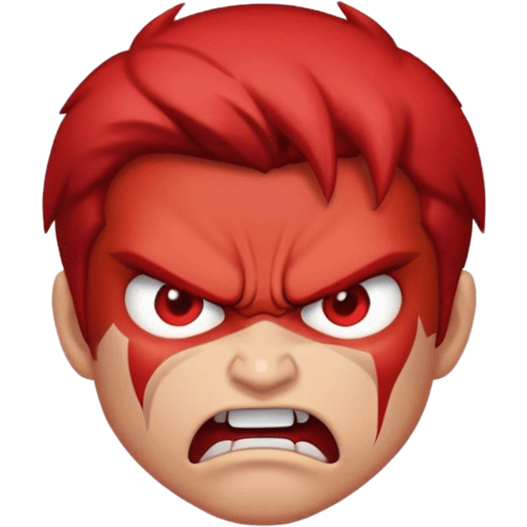 angry face red  emoji