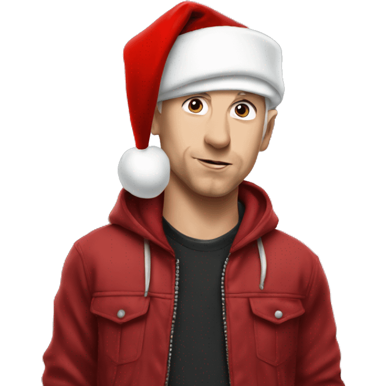 eminem with santa hat emoji