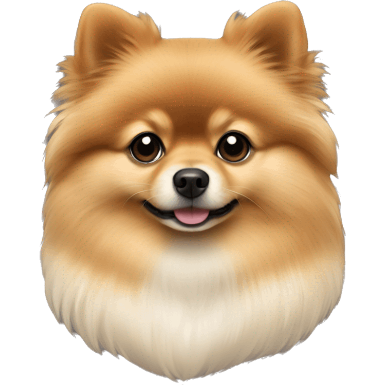 Tan Pomeranian white chest emoji