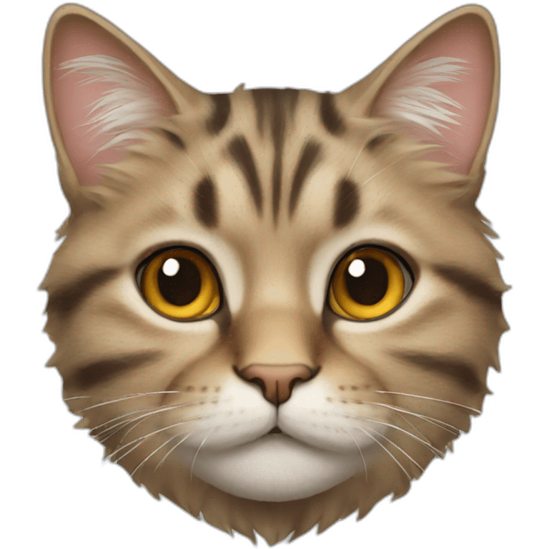 fluffy tabby cat emoji