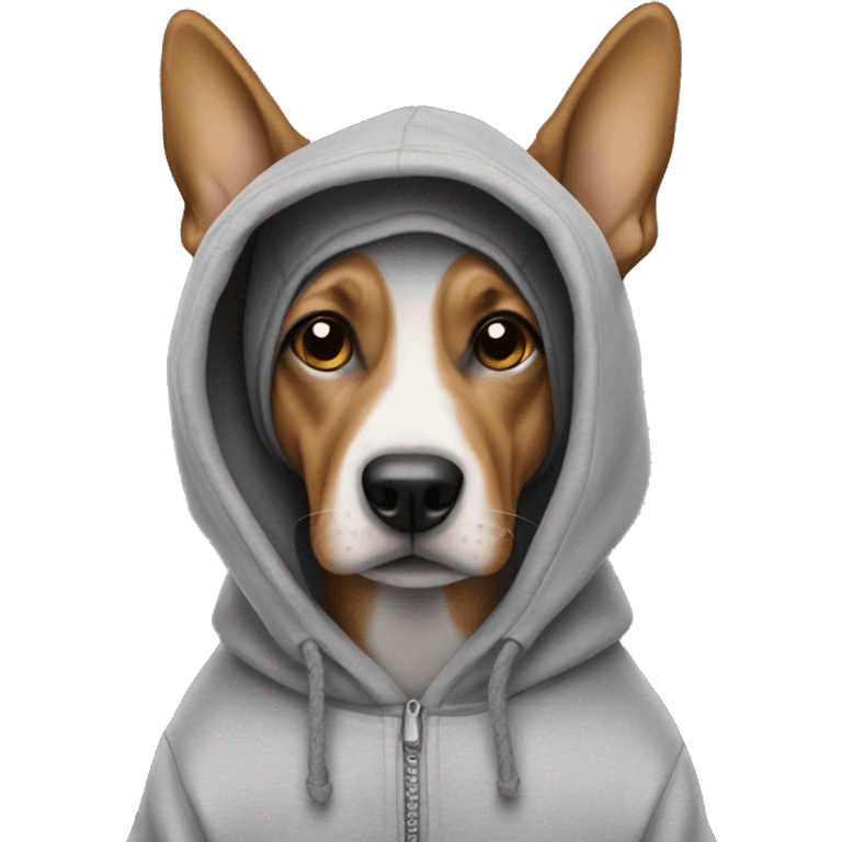 Dog wearing in hoodie  emoji