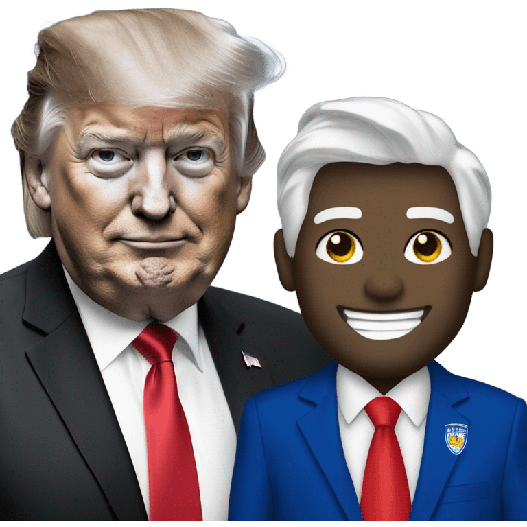 Leicester city football supporter with Donald trump  emoji