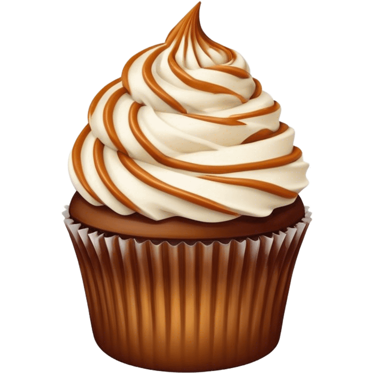 chocolate caramel coconut cupcake  emoji