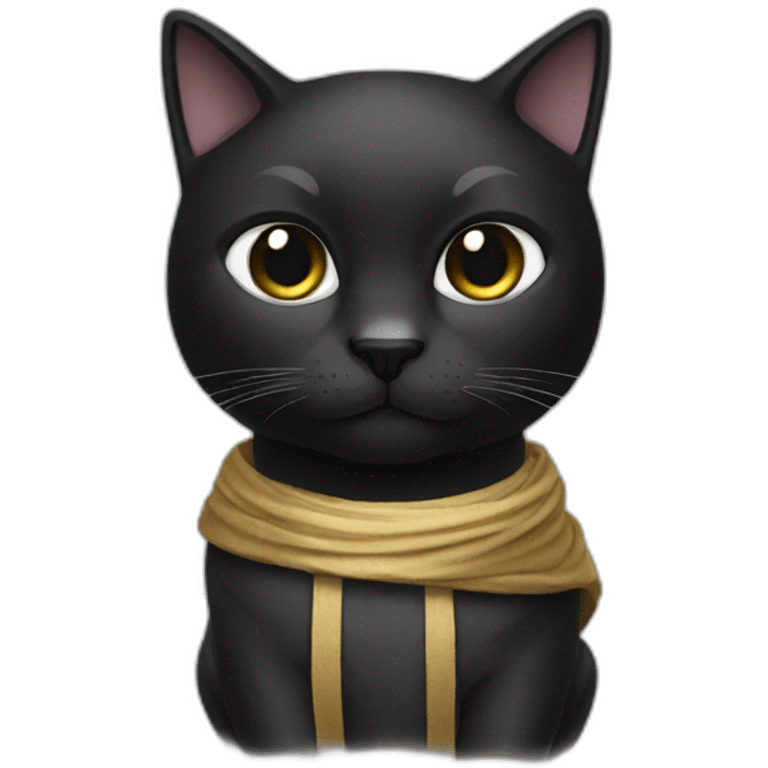 black cat with toga emoji