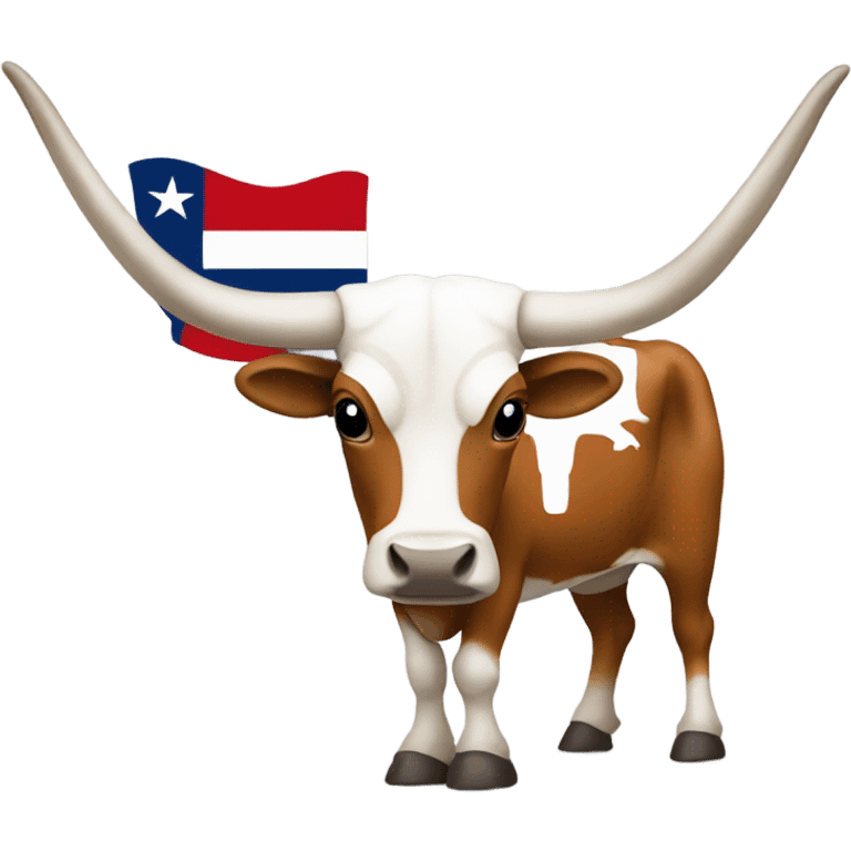 Longhorn with Texas flag emoji