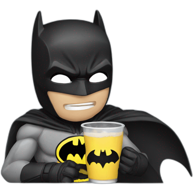 batman drinking emoji