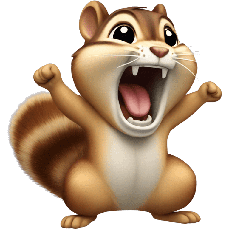 Chipmunk screaming  emoji