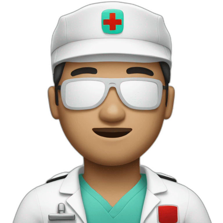 Ambulance man with white skin emoji