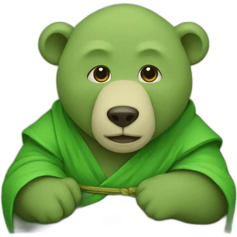 green monk bear emoji