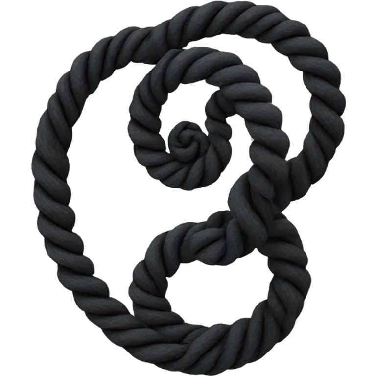 spinning rope, black, spiral emoji