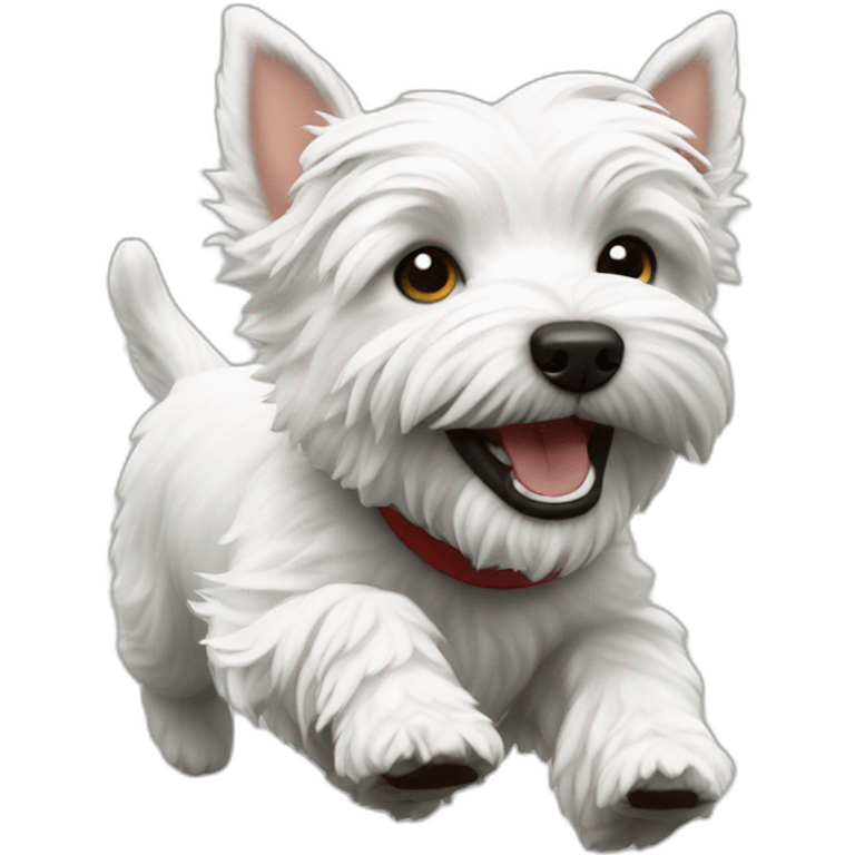 Westie running emoji