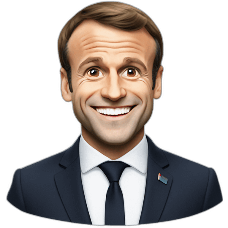 emmanuel macron big smile emoji