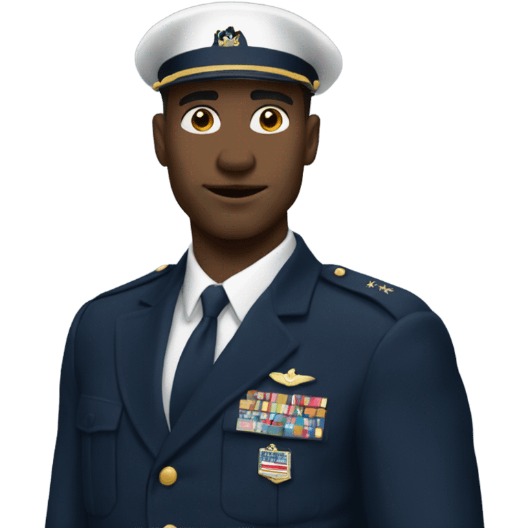 Chill guy meme in navy uniform emoji