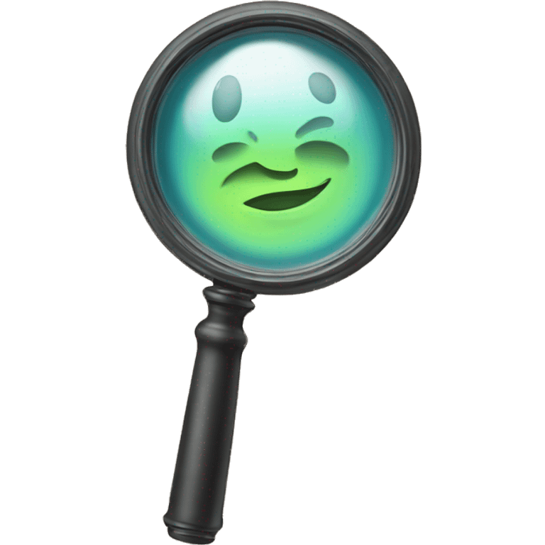 magnifying glass hovering over paper emoji