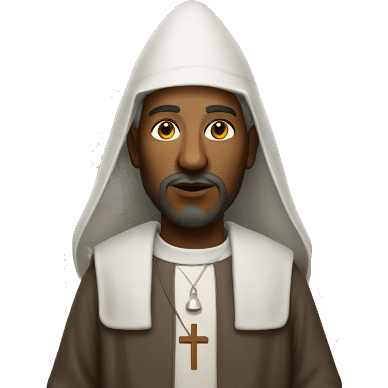 religious pilgrim photorealistic serious emoji