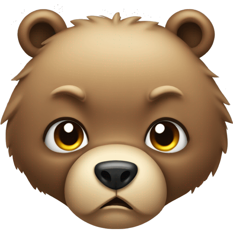 angry cute bear emoji