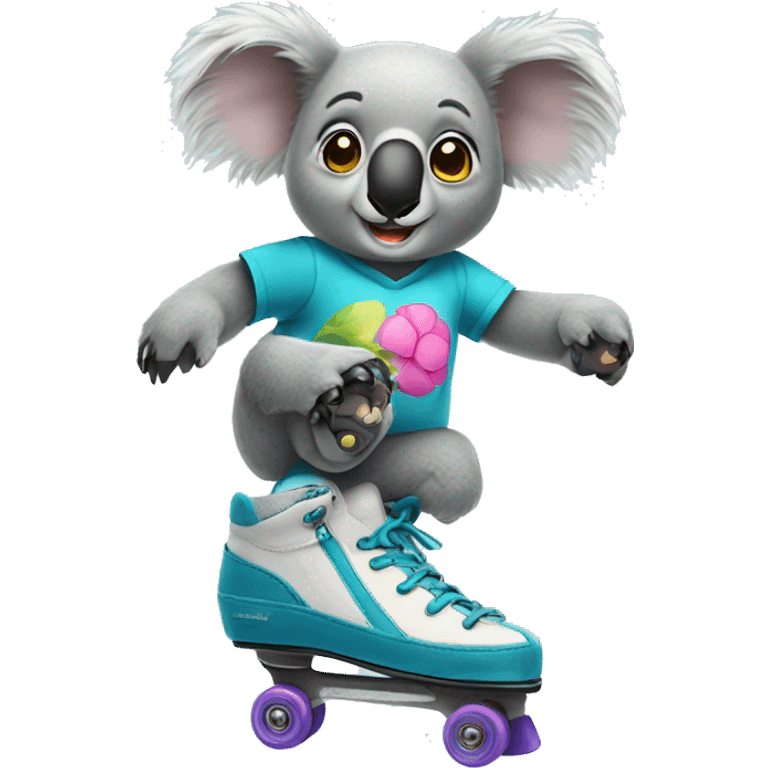 Koala bear in roller skates emoji