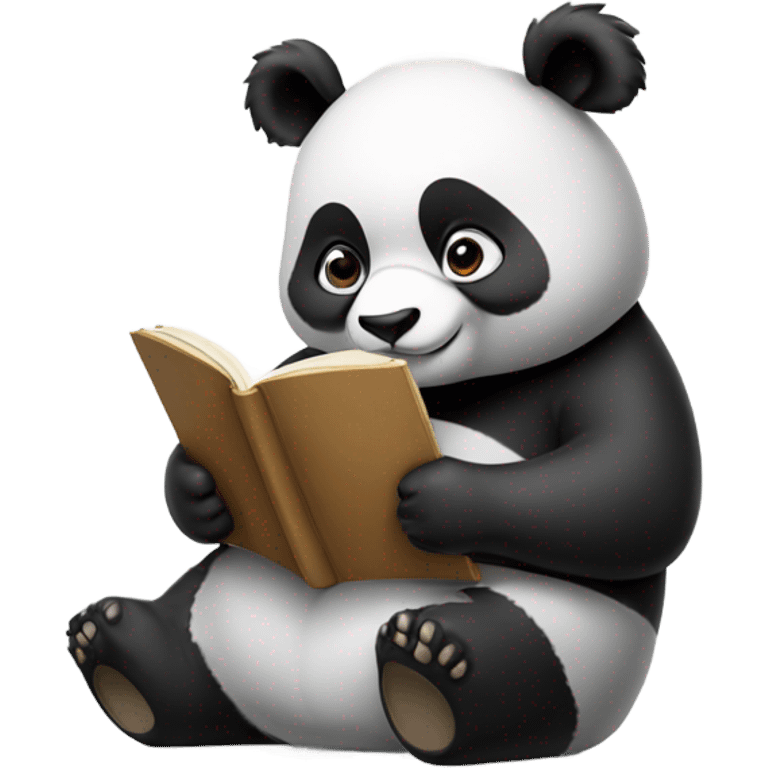 Panda reading a book  emoji