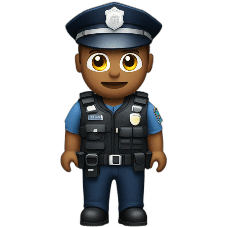 Police officer with a tactical gilet emoji